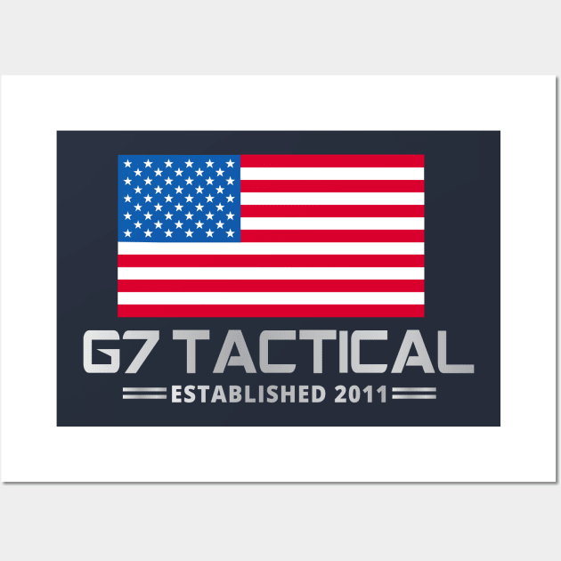 Red White & Blue Flag Logo Wall Art by G7 Tactical